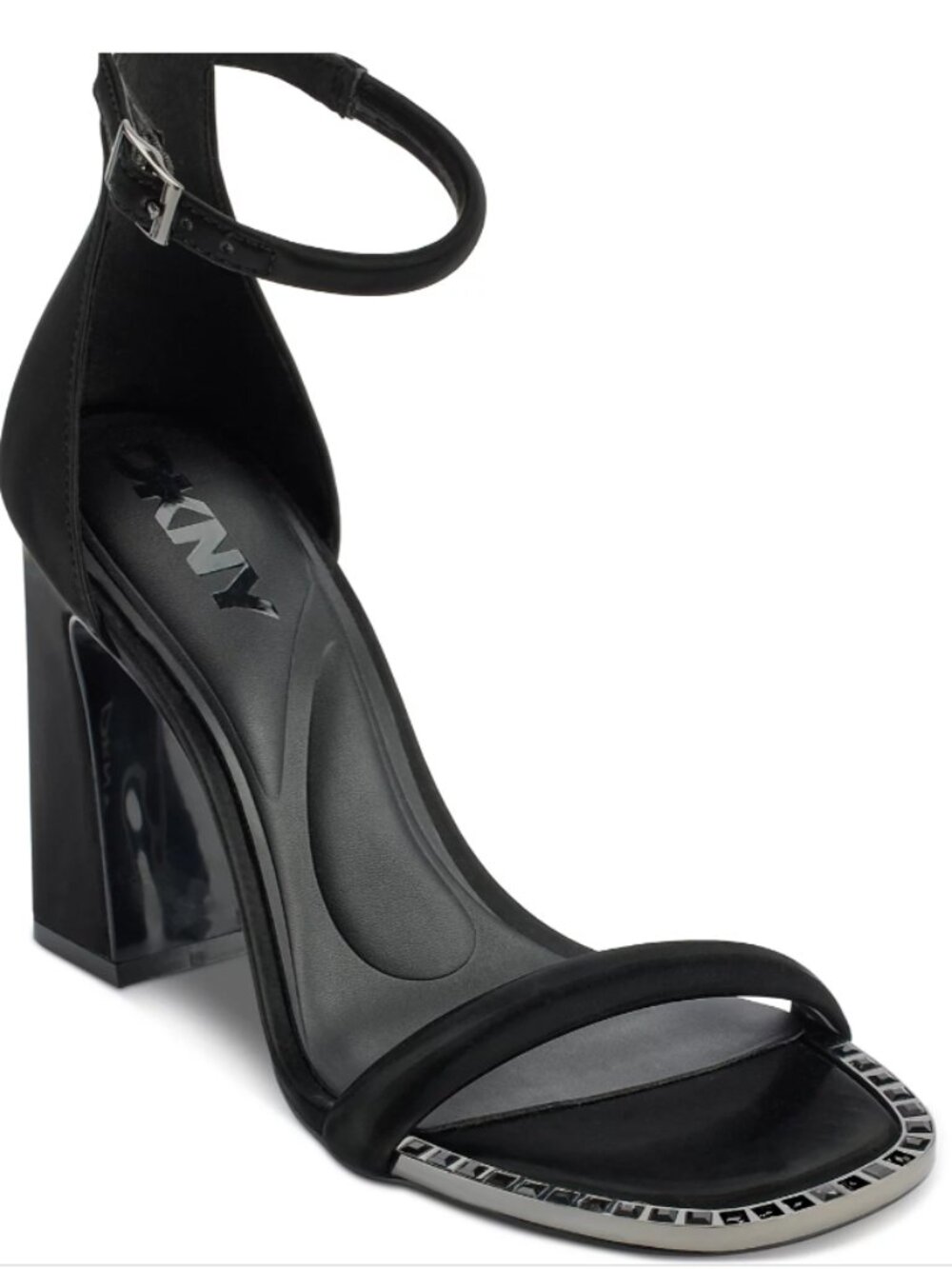 DKNY Women's Waylin Sqaure Toe Ankle Strap Block Heel Size 6